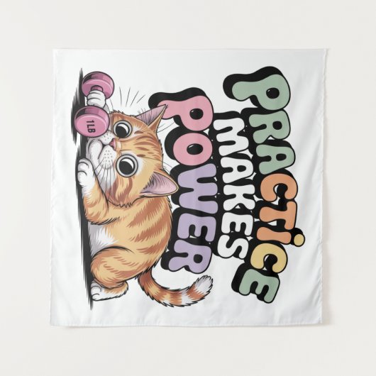 Practice Makes Power Wandkleed (Voorkant (horizontaal))