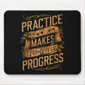 Practice Makes Progress Over Perfection Sitive Mot Muismat (Voorkant)