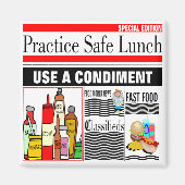 Practice Safe Lunch Magneet (Voorkant)