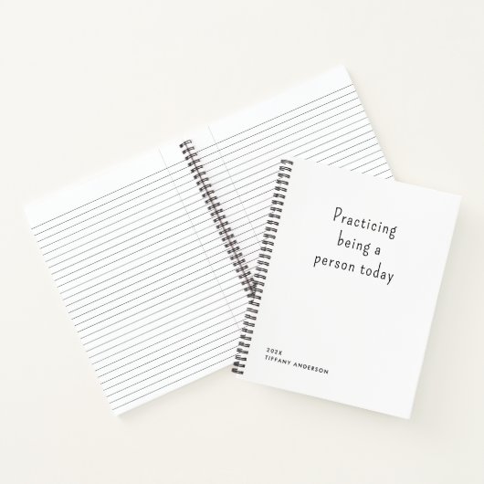 Practicing Being a Person Funny Introverts Gifts Notitieboek (Binnen)