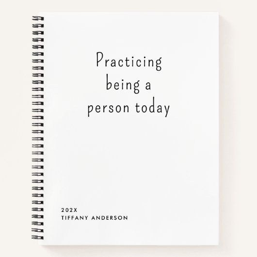 Practicing Being a Person Funny Introverts Gifts Notitieboek (Voorkant)