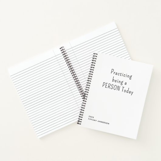 Practicing Being a Person Funny Introverts Gifts Notitieboek (Binnen)