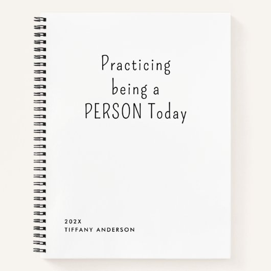 Practicing Being a Person Funny Introverts Gifts Notitieboek (Voorkant)