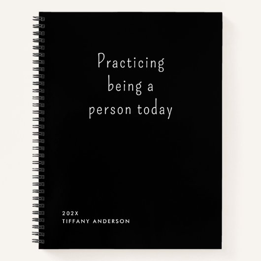 Practicing Being a Person Funny Introverts Gifts Notitieboek (Voorkant)