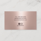 Practitioner Moderne Roos Gold Foot Care Spa Visitekaartje (Achterkant)