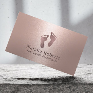 Practitioner Moderne Roos Gold Foot Care Spa Visitekaartje