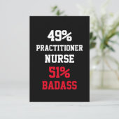 Practitioner Nurse Badass Card Kaart (Staand voorkant)