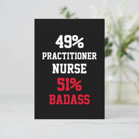 Practitioner Nurse Badass Card Kaart (Staand voorkant)