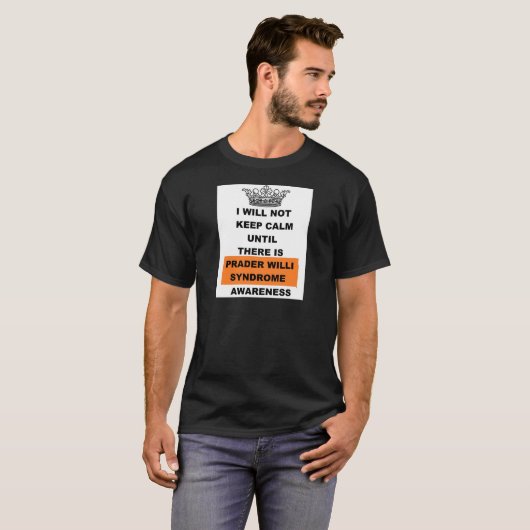 Prader Willi Awareness T-shirt (Voorkant volledig)