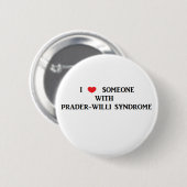 Prader-Willi Syndrome Ronde Button 5,7 Cm (Voorkant /achterkant)