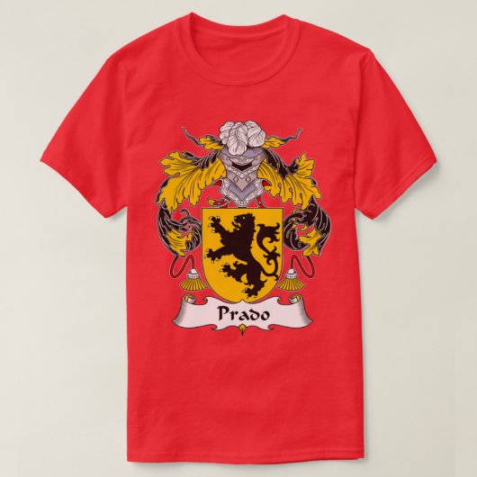 Prado Coat of Arms Family Crest T-shirt (Design voorkant)