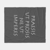 Praesis ut prosis ne ut imperes fleece deken (Voorkant (Horizontaal))