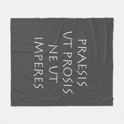 Praesis ut prosis ne ut imperes fleece deken (Voorkant (Horizontaal))