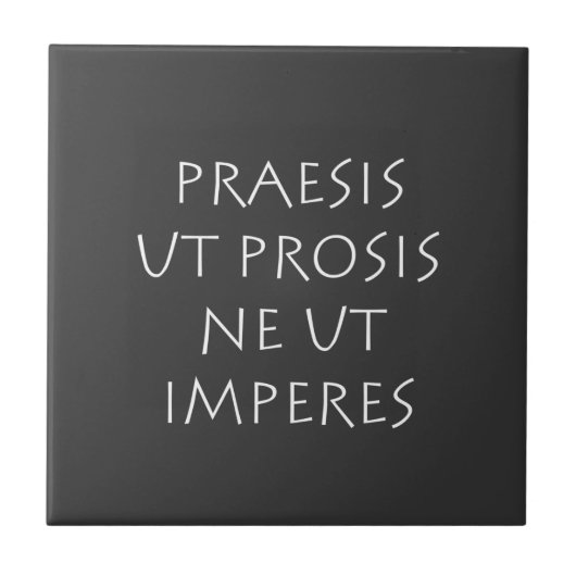 Praesis ut prosis ne ut imperes tegeltje (Voorkant)