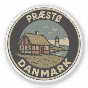 Præstø, Denemarken Danmark Sticker