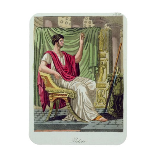 Praetor, nr. 38 uit "Antiek Rome", gegraveerd door Magneet (Verticaal)