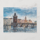 Prag - schilderij Charles bridge Briefkaart (Voorkant)