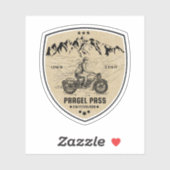 Pragelpas zwitserse-alpen motorfietstocht sticker (Vel)