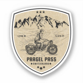 Pragelpas zwitserse-alpen motorfietstocht sticker