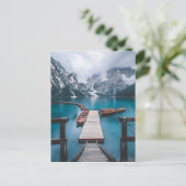 PRAGSER WILDSEE (LAKPRAGS), ZUID TYROL, ITALIË BRIEFKAART (Staand voorkant)