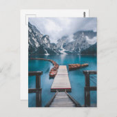 PRAGSER WILDSEE (LAKPRAGS), ZUID TYROL, ITALIË BRIEFKAART (Voorkant / Achterkant)