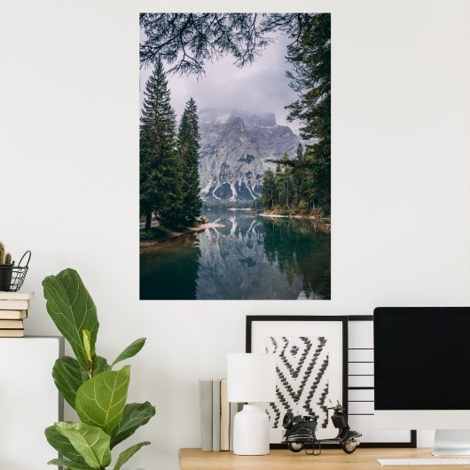 Pragser Wildsee (meer van Prags) Poster (Thuiskantoor)