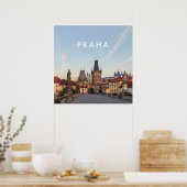 Prague 006E - Charles Bridge Morning Poster (Keuken)