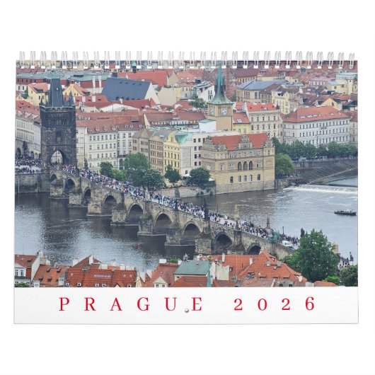 Prague 2026 calendar kalender (Hoes)