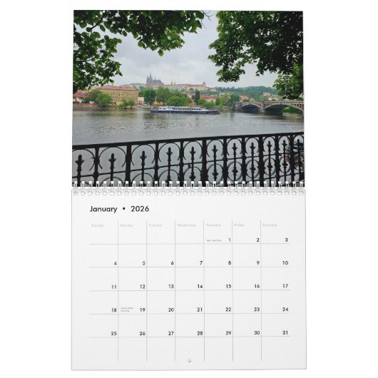 Prague and Budapest 2026 calendar Kalender (Jan 2026)