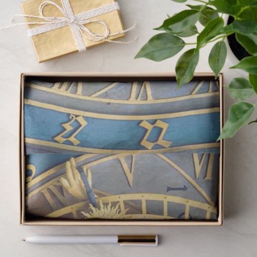 Prague Astrological Clock Decoupage Sheet Tissuepapier (Geschenk)