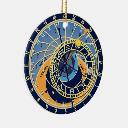 Prague Astrological Clock Keramisch Ornament (Rechts)