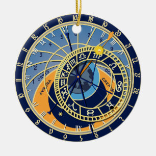 Prague Astrological Clock Keramisch Ornament