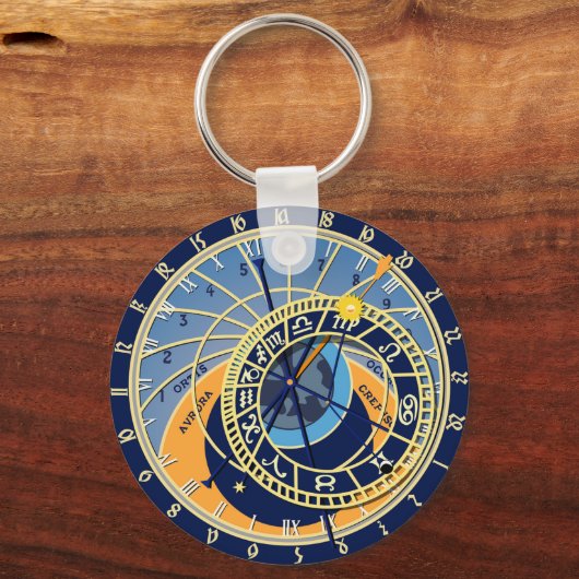 Prague Astrological Clock Sleutelhanger (Voorkant)