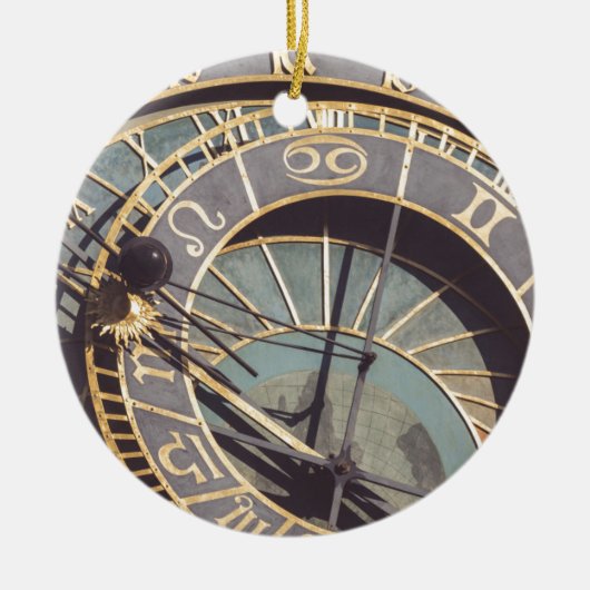 Prague Astronomical Clock Keramisch Ornament (Voorkant)