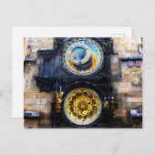 Prague Astronomical Clock Photo Briefkaart (Voorkant / Achterkant)