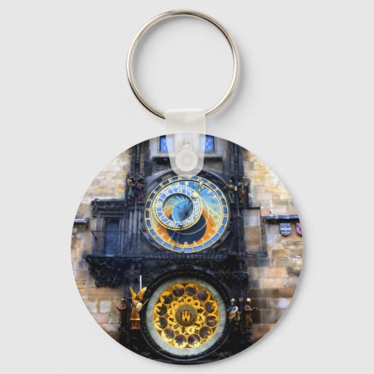 Prague Astronomical Clock Photo Sleutelhanger (Voorkant)