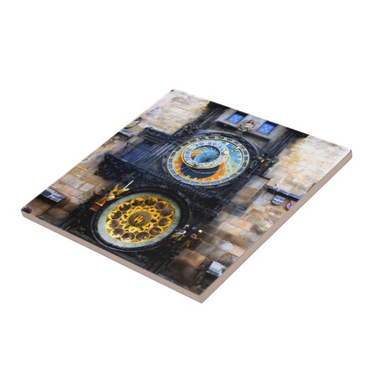 Prague Astronomical Clock Photo Tegeltje (Zijkant)