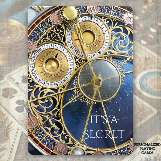 Prague Astronomical Clock Secret Spelling Cards Pokerkaarten