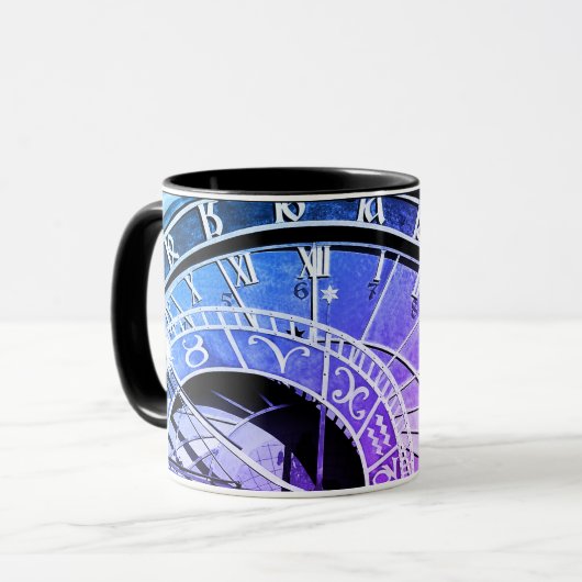 Prague Astronomical Clock & Skeleton /Tsjechisch Mok (Voorkant links)