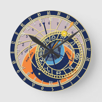 Prague Astronomical Clock Watch, Round Ronde Klok