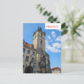 Prague Astronomische Klok uitzicht ansichtkaart Briefkaart (Staand voorkant)