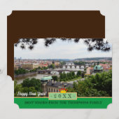 Prague Bridges & Happy New Year! Kaart/Praha Feestdagenkaart (Voorkant / Achterkant)