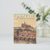 Prague Castle and charles Bridge Travel Briefkaart (Staand voorkant)