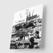 Prague Castle Drawing, St. Vitus Cathedral, Tsjech Vierkante Klok (Hoek)