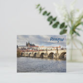 Prague Castle en Charles Bridge souvenir foto Briefkaart (Staand voorkant)