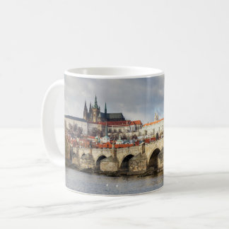 Prague Castle en Charles Bridge souvenir foto Koffiemok