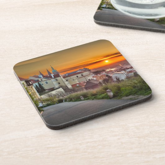 Prague Castle in the Morning Hard Plastic Coaster Bier Onderzetter (Linkerzijde)