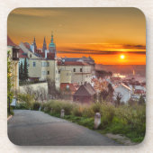 Prague Castle in the Morning Hard Plastic Coaster Bier Onderzetter (Voorkant)