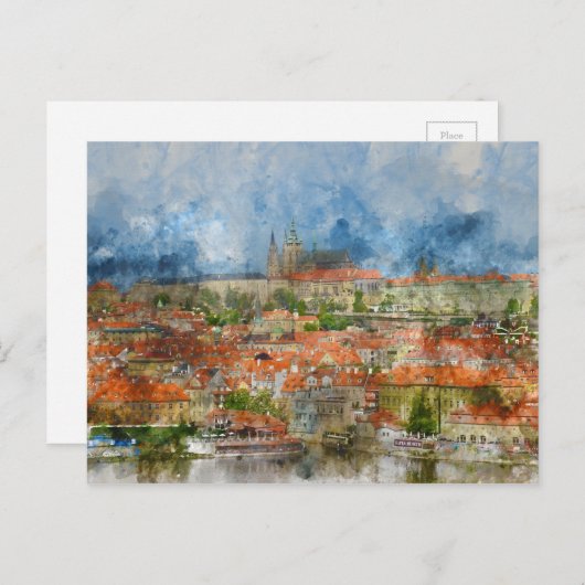 Prague Castle in Tsjechië Briefkaart (Voorkant / Achterkant)