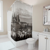 Prague Castle met Saint-Vituskathedraal in het Tsj Douchegordijn (In situ)